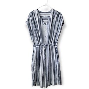 Time and True Striped Linen Blend Dress